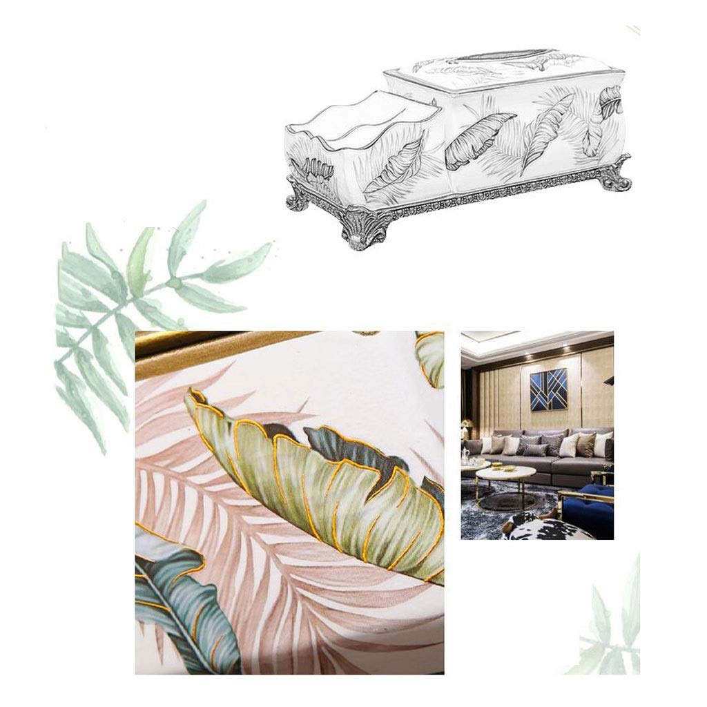Scatole di tessuto, contenitore for scatola di immagazzinaggio, porta tovaglioli da tavolo, creativo multifunzionale cornice dorata tavolo da pranzo for la casa tovagliolo scatola di immagazzinaggio d