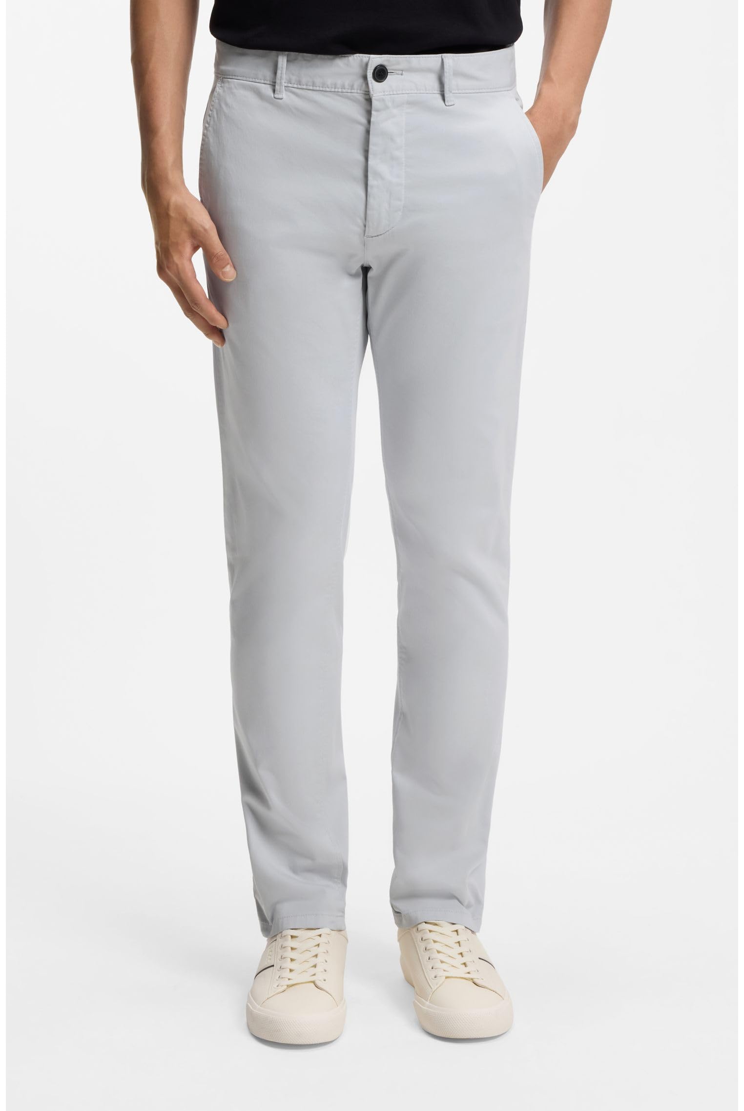 Boss Slim-fit Hose Aus Überfärbtem Elastischem Satin – Bild 3