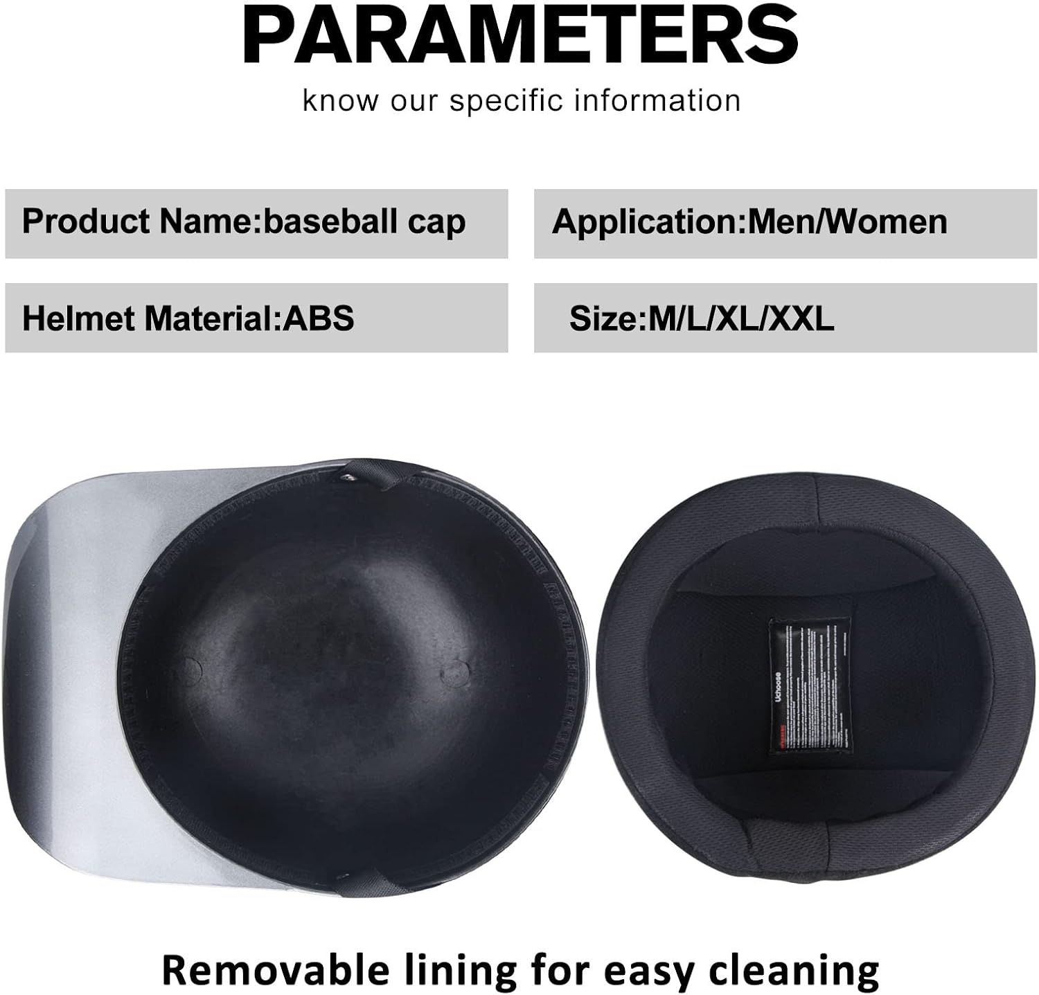Baseball Motorcycle Helmet - DOT Approved Open Face Helmet for Men Women Baseball Cap Helmet for Bike, Cruiser, Chopper, Moped, Scooter