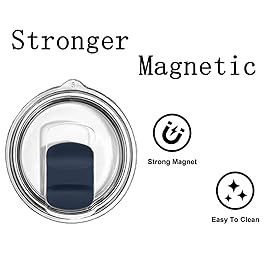 2 Pcs Magnetic Slider Replacement Block, Slider Lid Magnet for Yeti Lids 10 oz, 14oz, 16 oz, 20 oz, 26 oz, 30 oz (Black+Blue Navy)