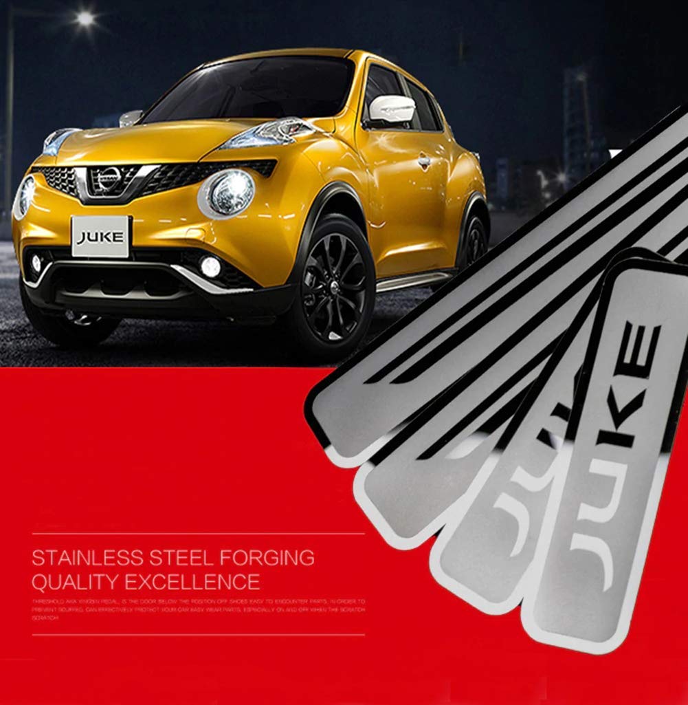 Auto-Instaplijsten Voor Nissan JUKE 2010-2020, roestvrij staal, 4 Stuks, RVS Zilver