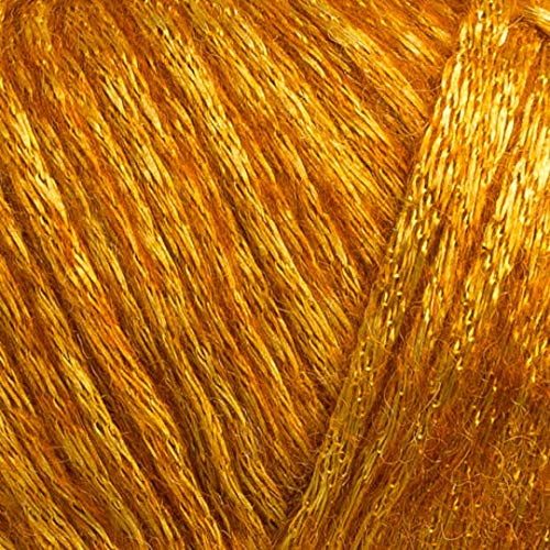1 Ball Yarnart Melody, Chainette Yarn, Shiny Metallic Sheen Yarn For Knitting, Crochet, Embroidery, 100 Grams (3.5 Oz), 230 Meters (251 Yards), 70% Polyamide 21% Acrylic 9% Wool Blend Gold - 892 #TOP1