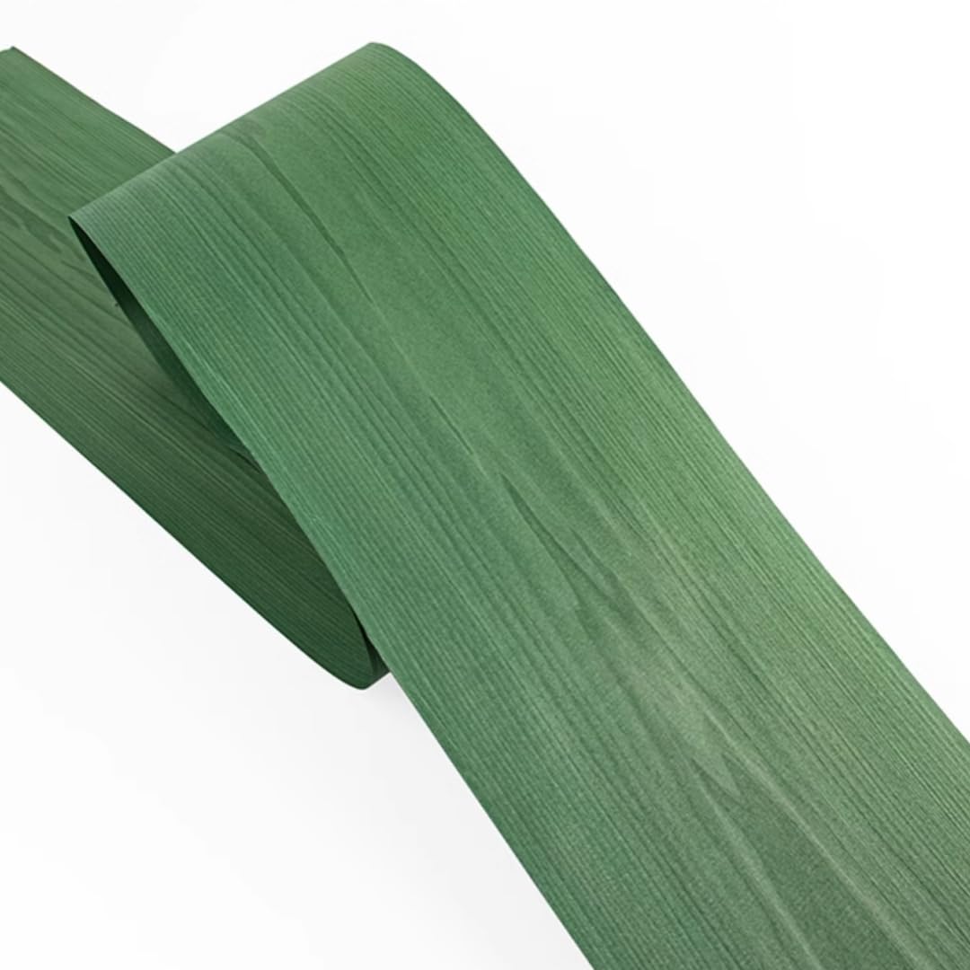 Placage en bois de buis massif teint naturel vert émeraude – 0,5 mm d'épaisseur, 3 x 0,3 m pour la créativité de bricolage, l'élégance des meubles, l'attrait des haut-parleurs, la fraîcheur des