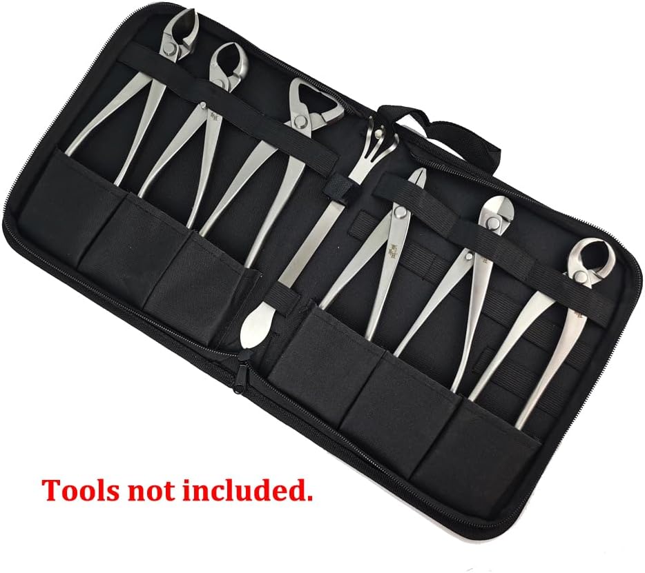 Bonsai Tool Set Case Multi-functional Canvas Watch Repair Portable Tool Bag Zipper Storage Bag Tool Zipper Organizer Tool Part