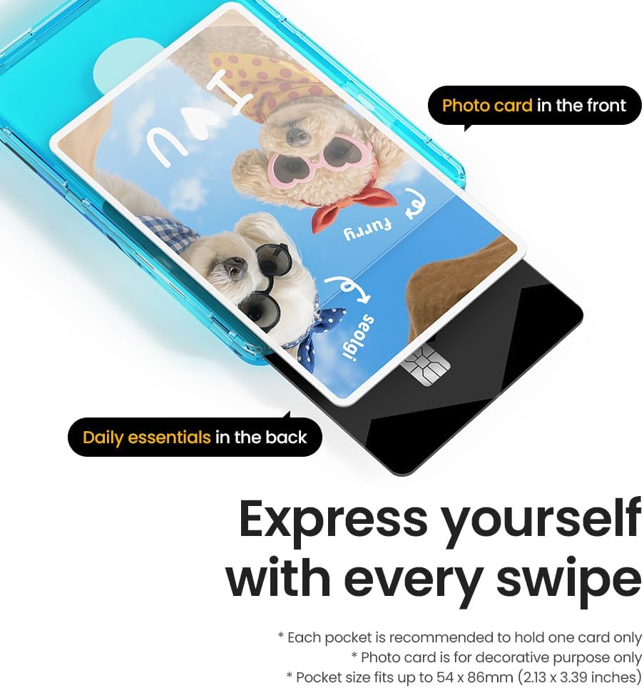 iFace MagSynq Card Wallet Clear [Compatible with MagSafe] – Transparent Magnetic Card Holder, Slim & Lightweight Design, Card Storage with Secure Spring, Easy Slide Access - Clear - Image 3