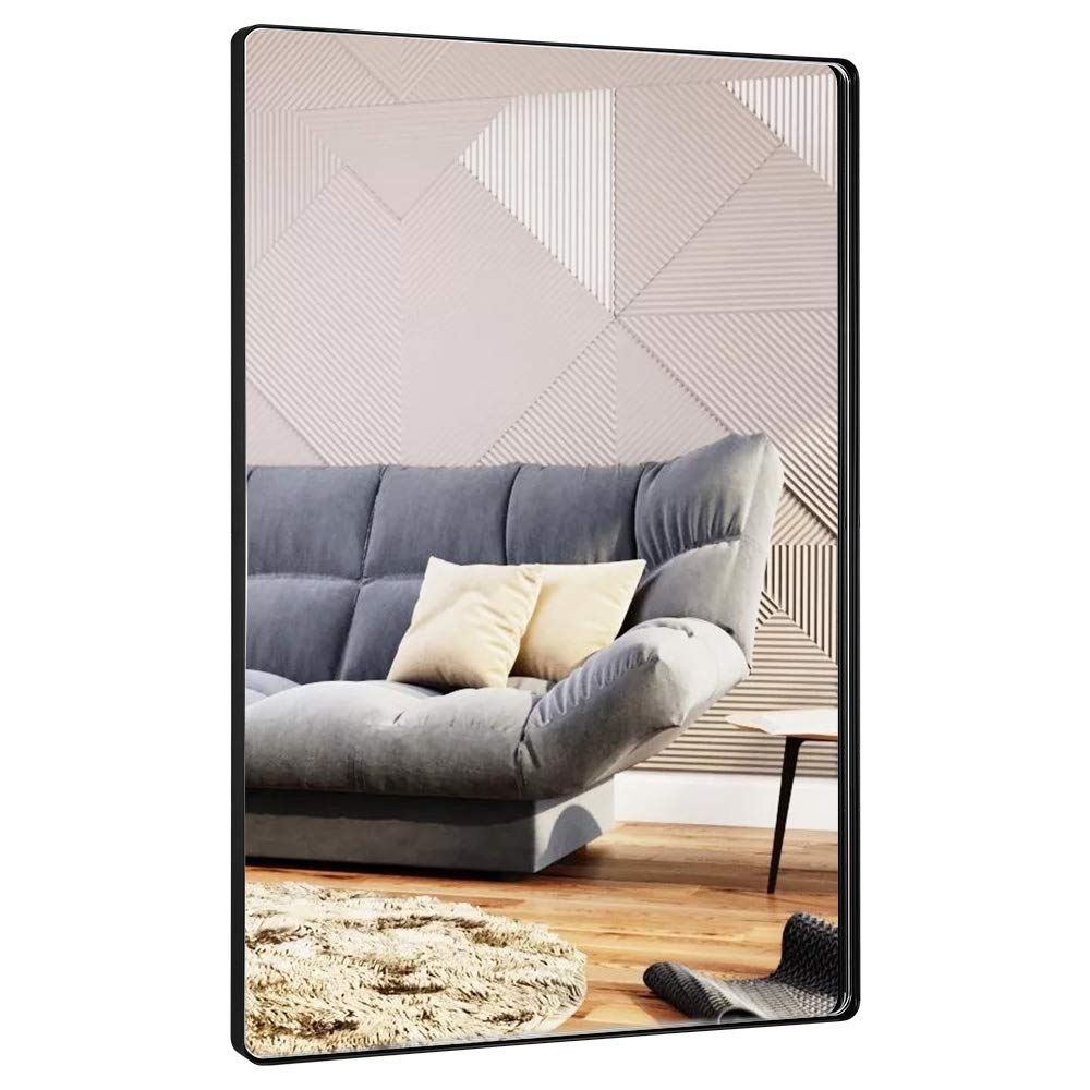 Buy Keonjinn Black Wall Mirror Bathroom Metal Mirror, 24 x 36 Inch