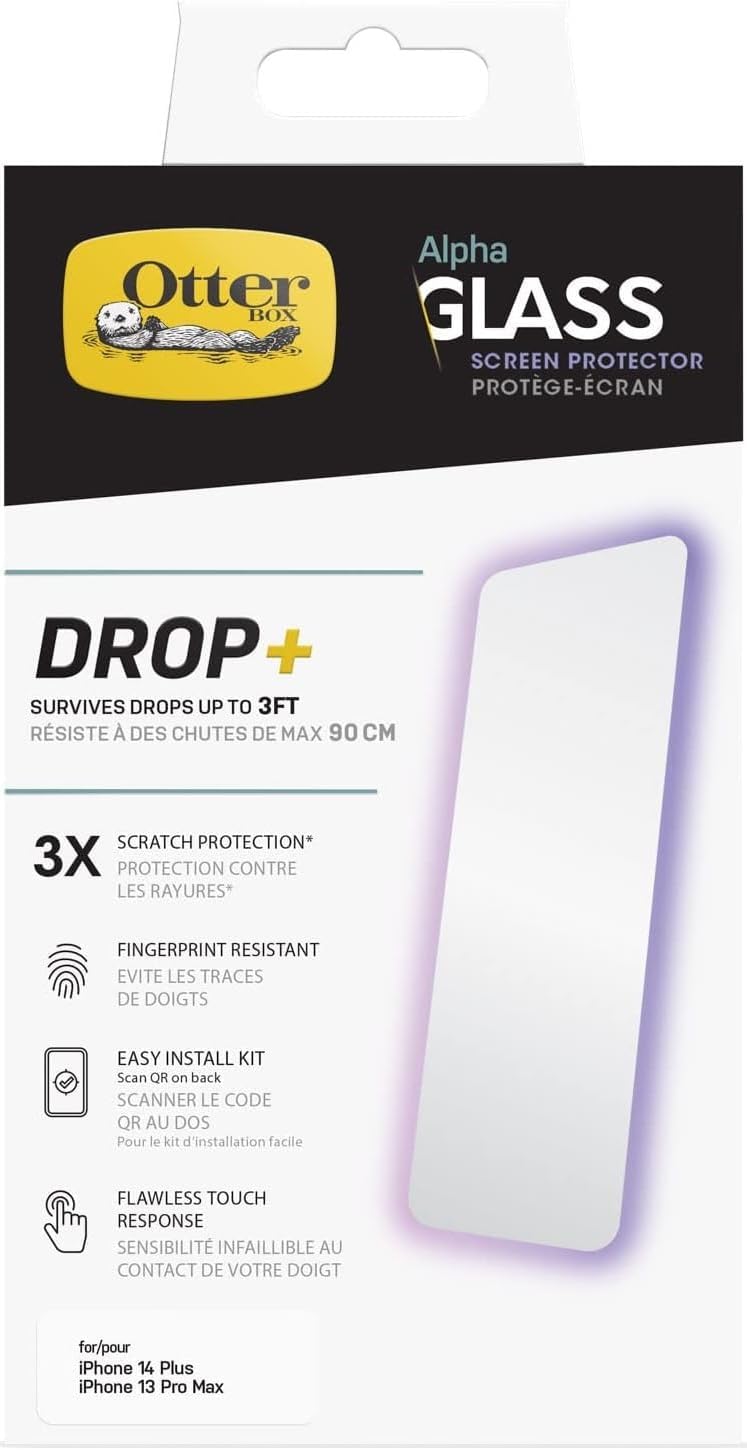OtterBox Symmetry Clear Series Case for iPhone 14 Plus (Only) - with Alpha Screen Protector - Retail Packaging - Clear