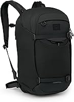 Osprey Metron 24L Bike Commuter Backpack - Hi-Vis Rain Cover, 16" Laptop Sleeve, Helmet LidLock - Black