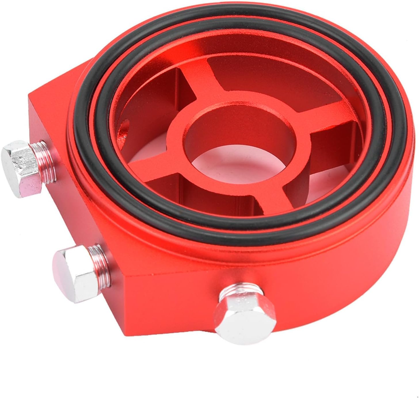 Aluminum Oil Filter Adapter, Universal Filter Sandwich Plate Thread Adapter, Cooler Sandwiched Plate Oil Pressure Temp Gauge Relocation Kit