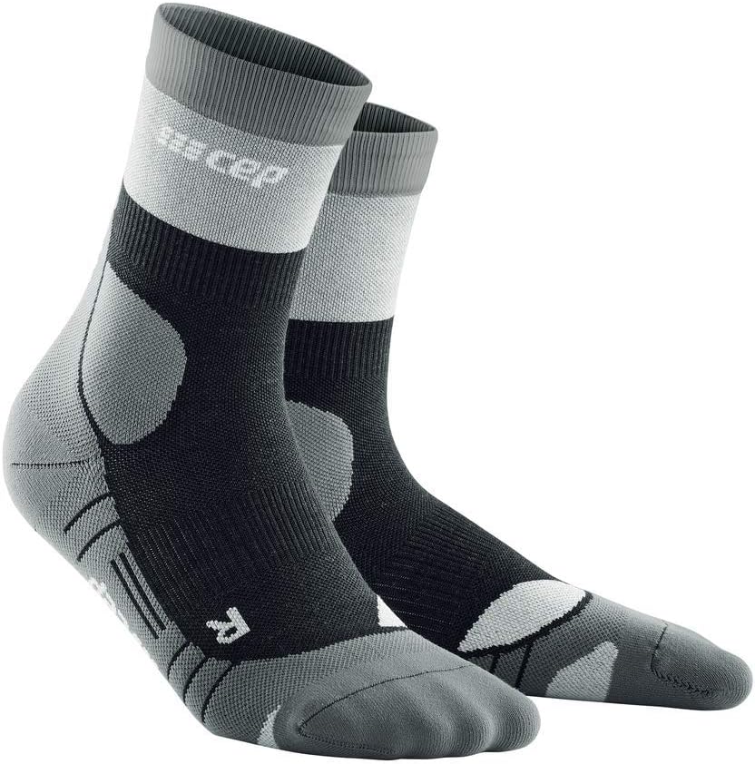 CEP | Hiking Light Merino Mid Cut Compression Socks | Men's | Stone Grey/Grey