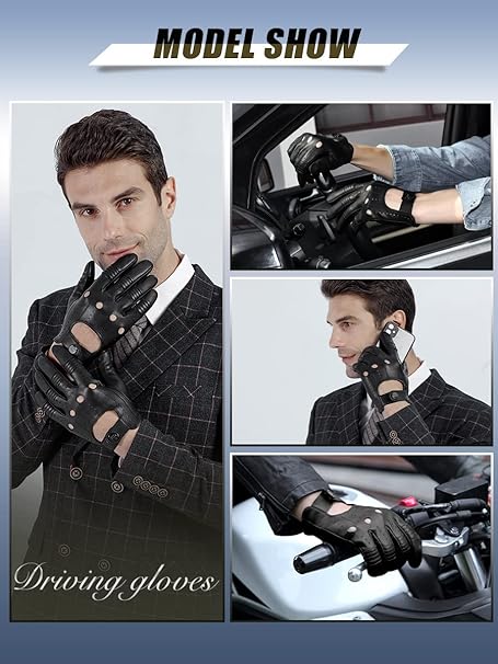 Suède Heren Handschoenen - Bruin - Luxe Schapenvacht Voering - Schwartz
