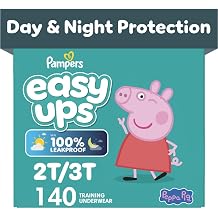 Pampers Easy Ups Training Underwear Girls, 2T-3T Size 4 Diapers, 140 Count Packaging & Prints May Vary