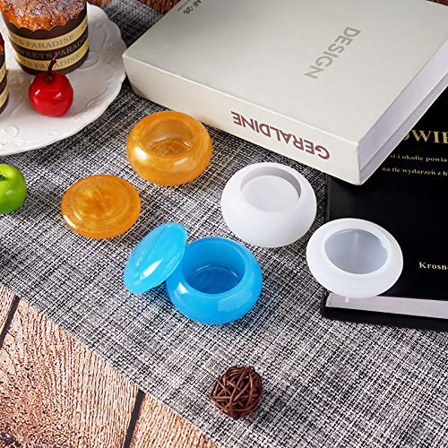 Resin Box Molds, Gartful Silicone Bottle Resin Molds With Lids, Storage Container Epoxy Casting Molds For Storing Jewelry Earrings, Rings, Coins, Keys, Candle Jar, Candy Tin, Diy Decorative, Set Of 2 #TOP6