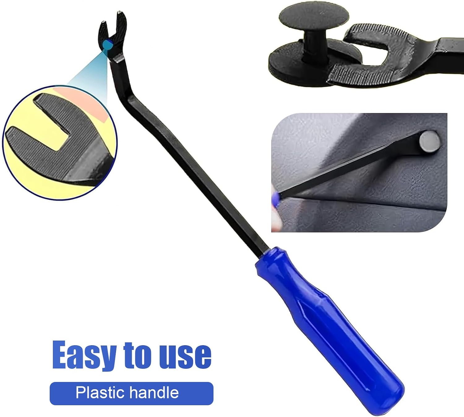 8 PCS Auto Trim Removal Tool Kit, Car Door Clip Panel Removal Tools Set, No-Scratch Pry Tool Kit, Universal for Removing Car Stereo, Dashboard, Radio (Blue)