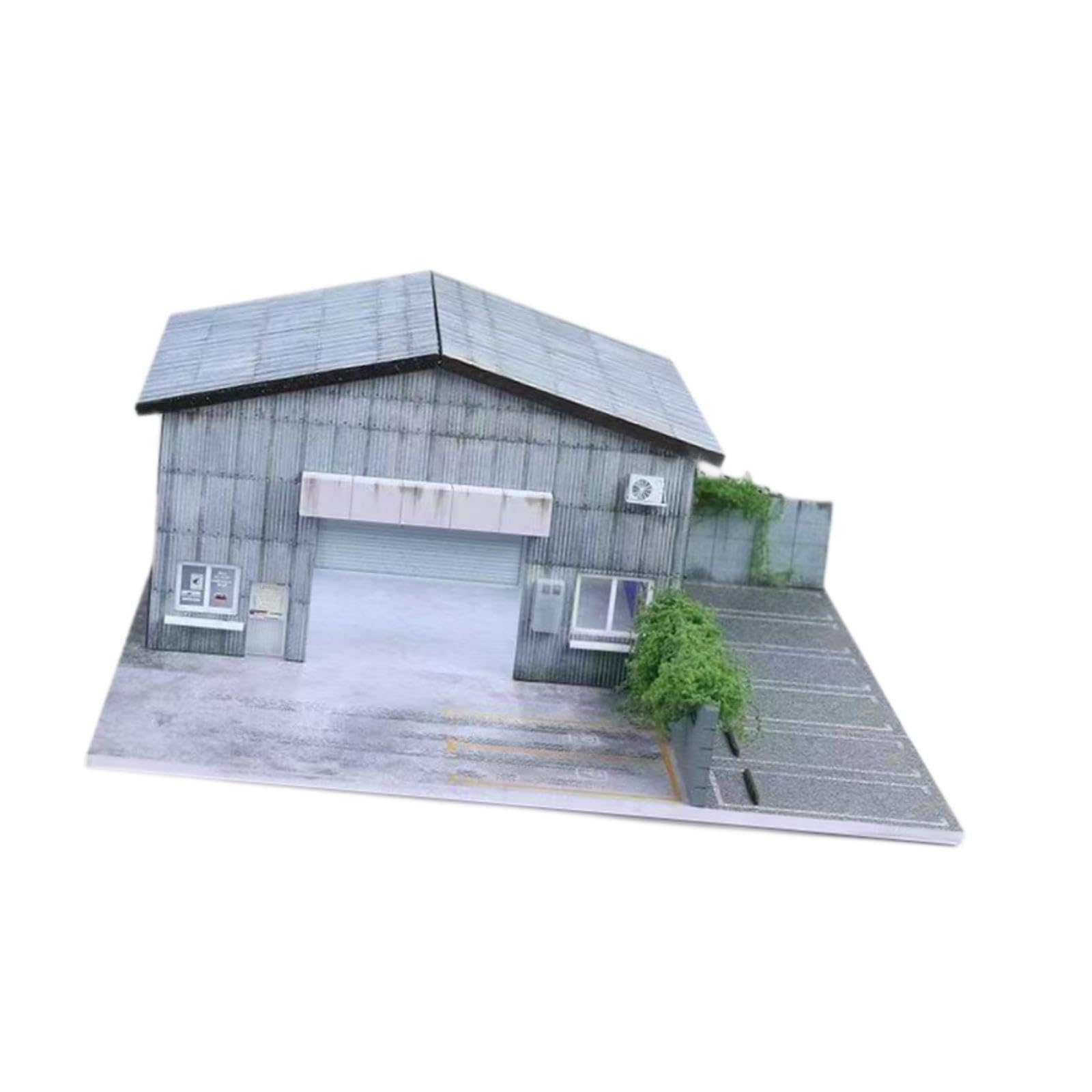 1 Pezzo 1 64 Diorama Modello Garage Parcheggio Scena Fabbrica Edificio Modello Garage Diorama Simulazione con LED Struttura in PVC PP