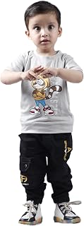 Brink Half Sleeve Round Neck T-Shirts for Boys (Code - X224) Grey Price In India