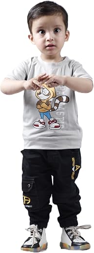 Brink Half Sleeve Round Neck T-Shirts for Boys (Code - X224) Grey
