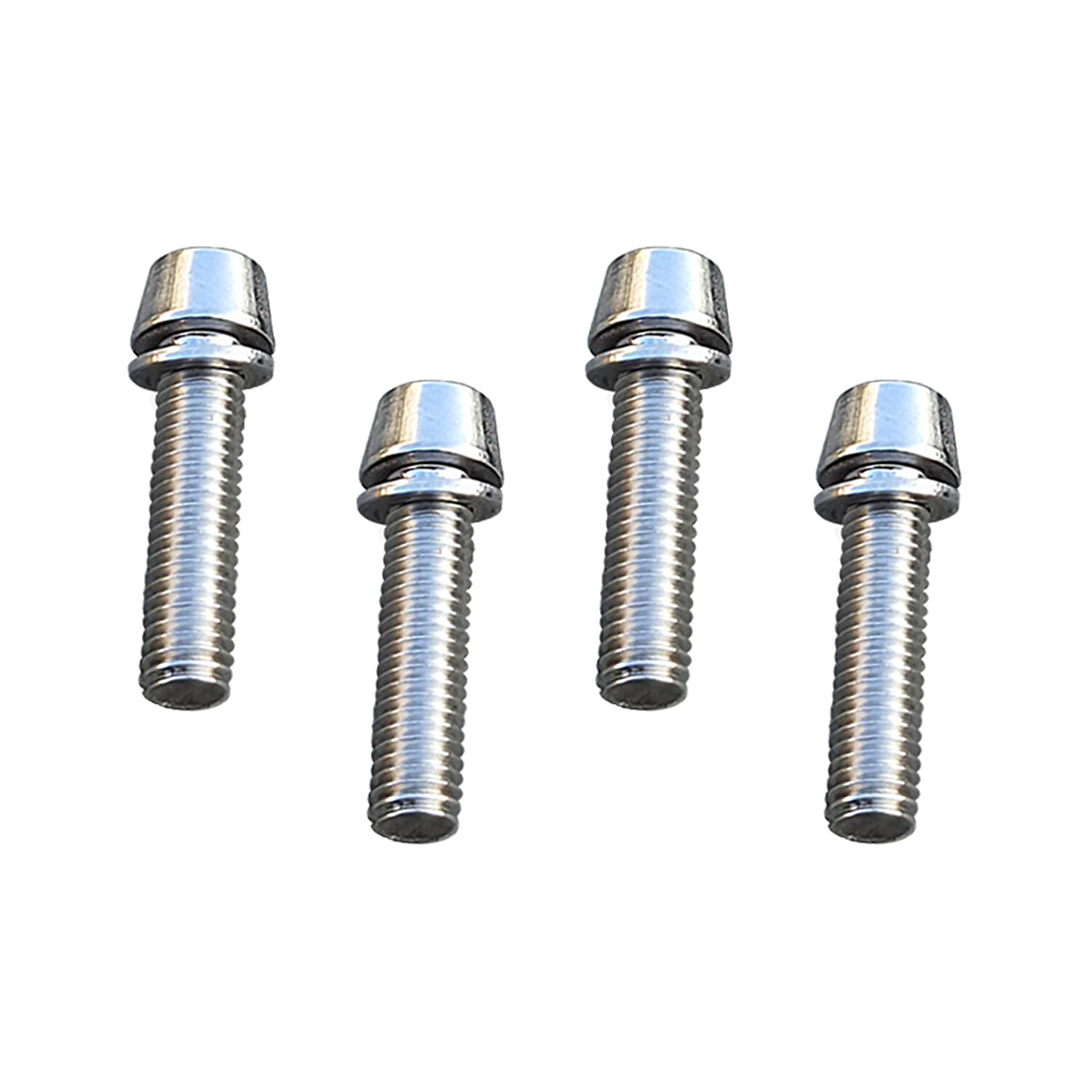 ONIPAX M5x20mm Bike Allen Hex Tapered Stainless Bolts Screws with Washer for MTB STEM