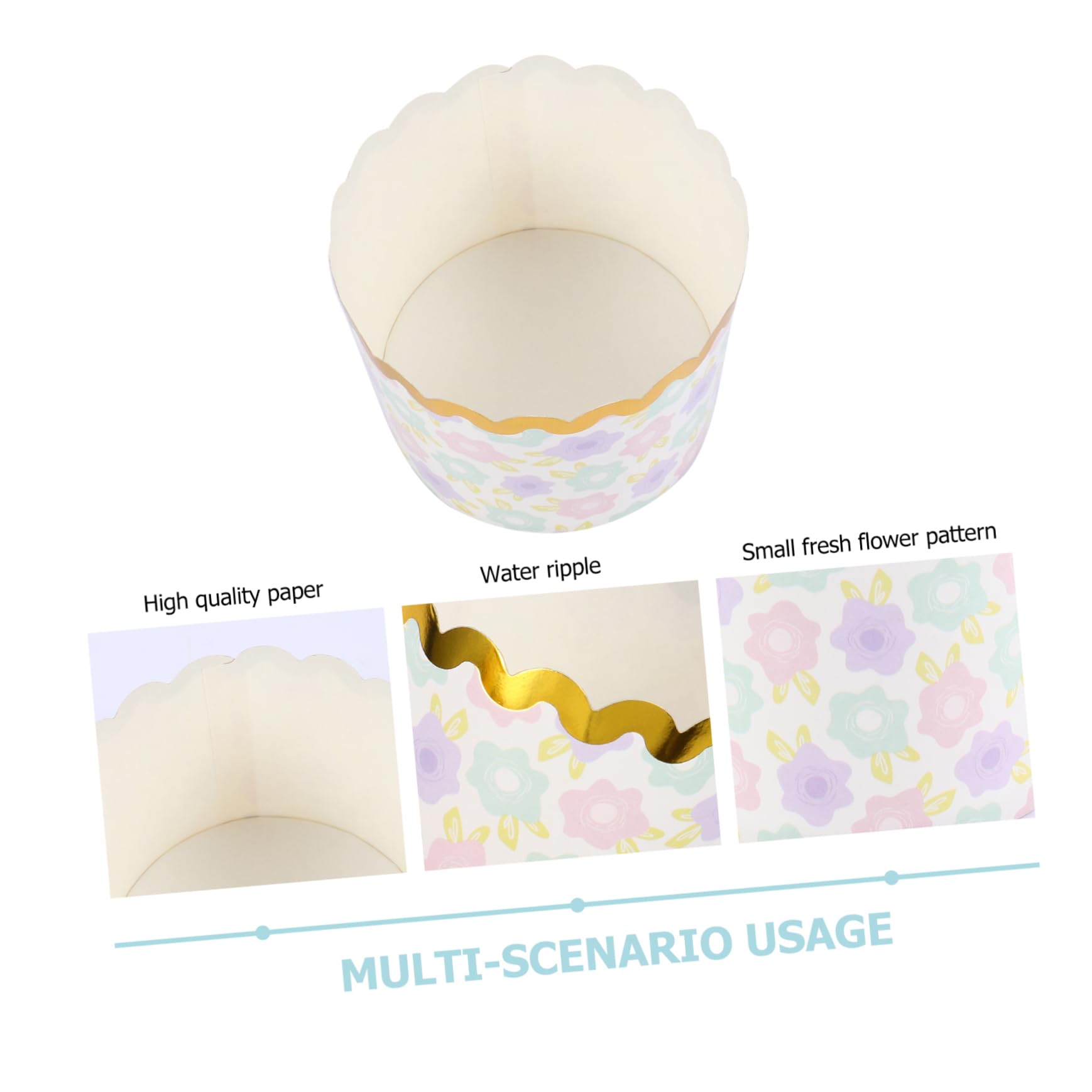 50 pz Piccolo Mini Confezione Muffin Tazza di Carta Involucri per Cupcake Tazze da Forno Custodie Scatole per Muffin Strumenti per Torta Fai da Te Cucina Fornure per Cottura  15