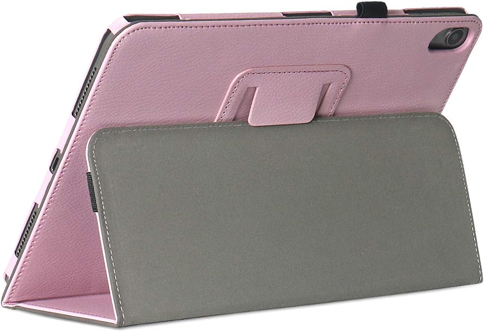 SaharaCase Folio Case for Apple iPad Air 10.9" (4th Generation 2020 and 5th Generation 2022) [Shockproof Bumper] Rugged Protection Antislip Grip Leather Kickstand (Pink)