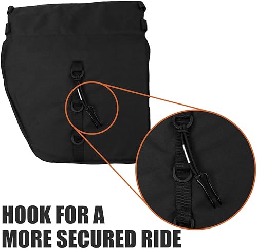 Miniatura 3 de BV Alforjas para bicicleta con ganchos ajustables manija para transporte borde reflector 3M y bolsillos grandes