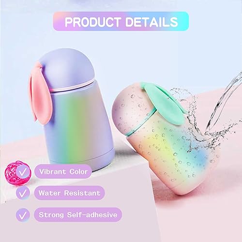 Miniatura 39 de 24 hojas laminadas holográficas transparentes holográficas, autoadhesivas, película de vinilo impermeable con purpurina transparente para papel