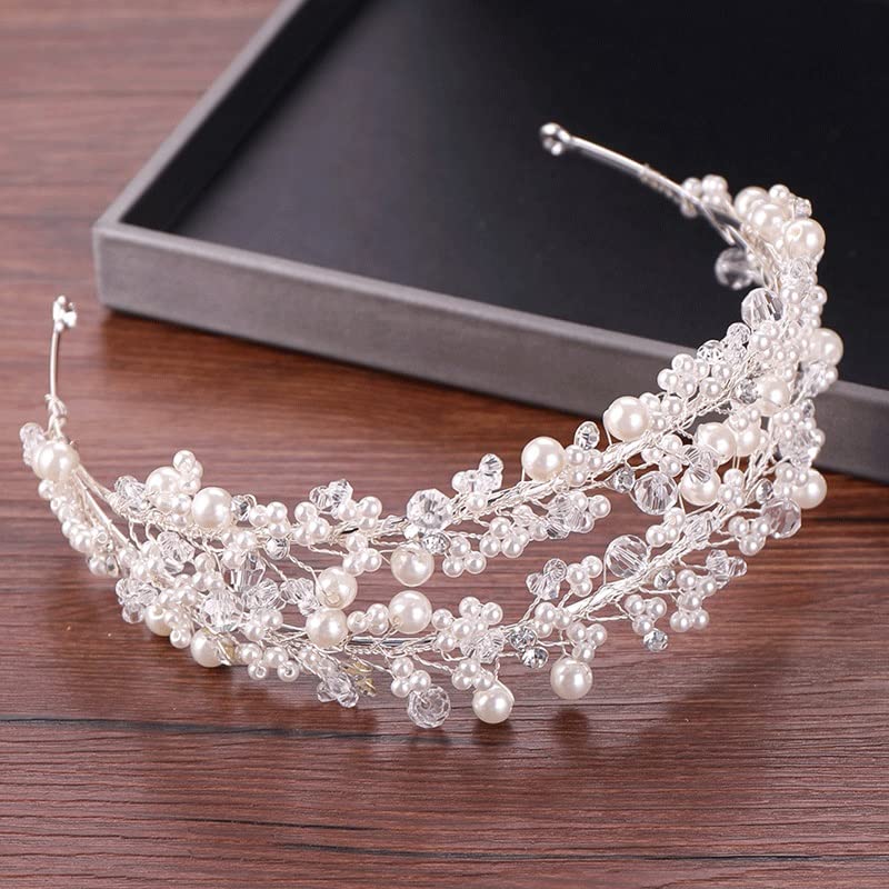 Accesorios for el cabello de boda estilo diadema de novia perlas 5