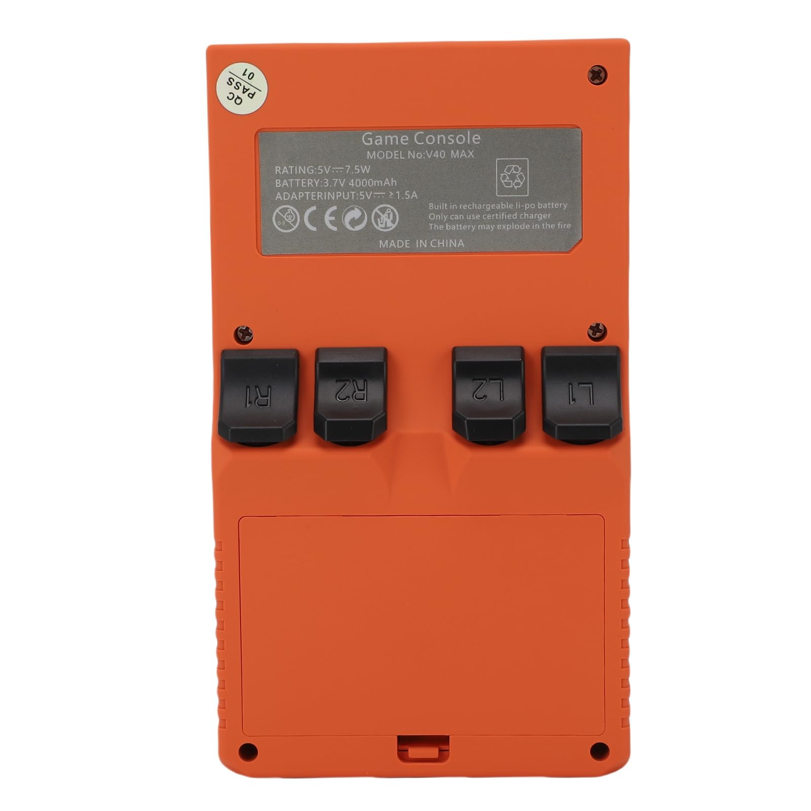 Console da Gioco Portatile retrò Console Portatile da 4,0 Pollici con Spazio di Archiviazione da 256 GB, Ideale per Viaggiatori di Tutte le età (ORANGE)