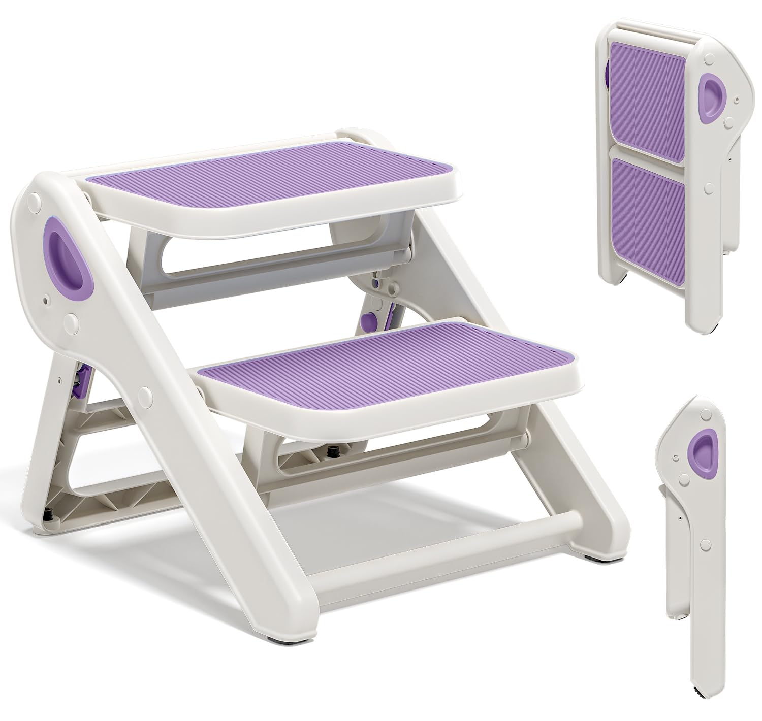 Faltbarer Kleinkind-Tritthocker für Waschbecken – 2-stufiger Kinderhocker für Töpfchentraining, Küchentheke & Schlafzimmer, stabiler rutschfester Kindersicherheitshocker Helfer