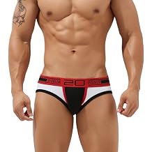 Mens Briefs Underwear Low Rise with Comfortable High Cut Triangle Underpanties