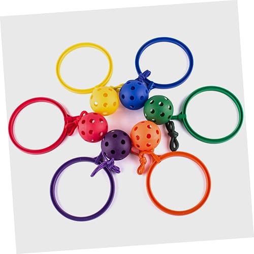 Miniatura 5 de FELTECHELECTR 6 piezas de aro de bola de juguete Flash juego de saltar cuerda de tobillo juguete de pierna de salto pelota deportes bola saltar