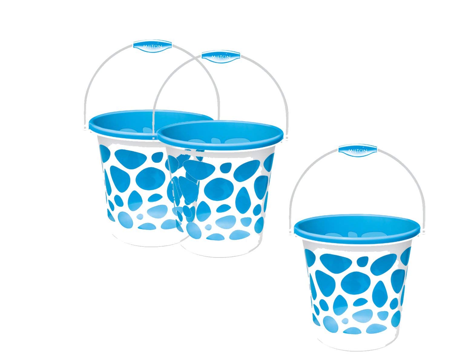 MILTON DUPLEX BUCKET 18 LTR BLUE COLOR PACK OF 3 (18 LTR) Amazon.in Home & Kitchen