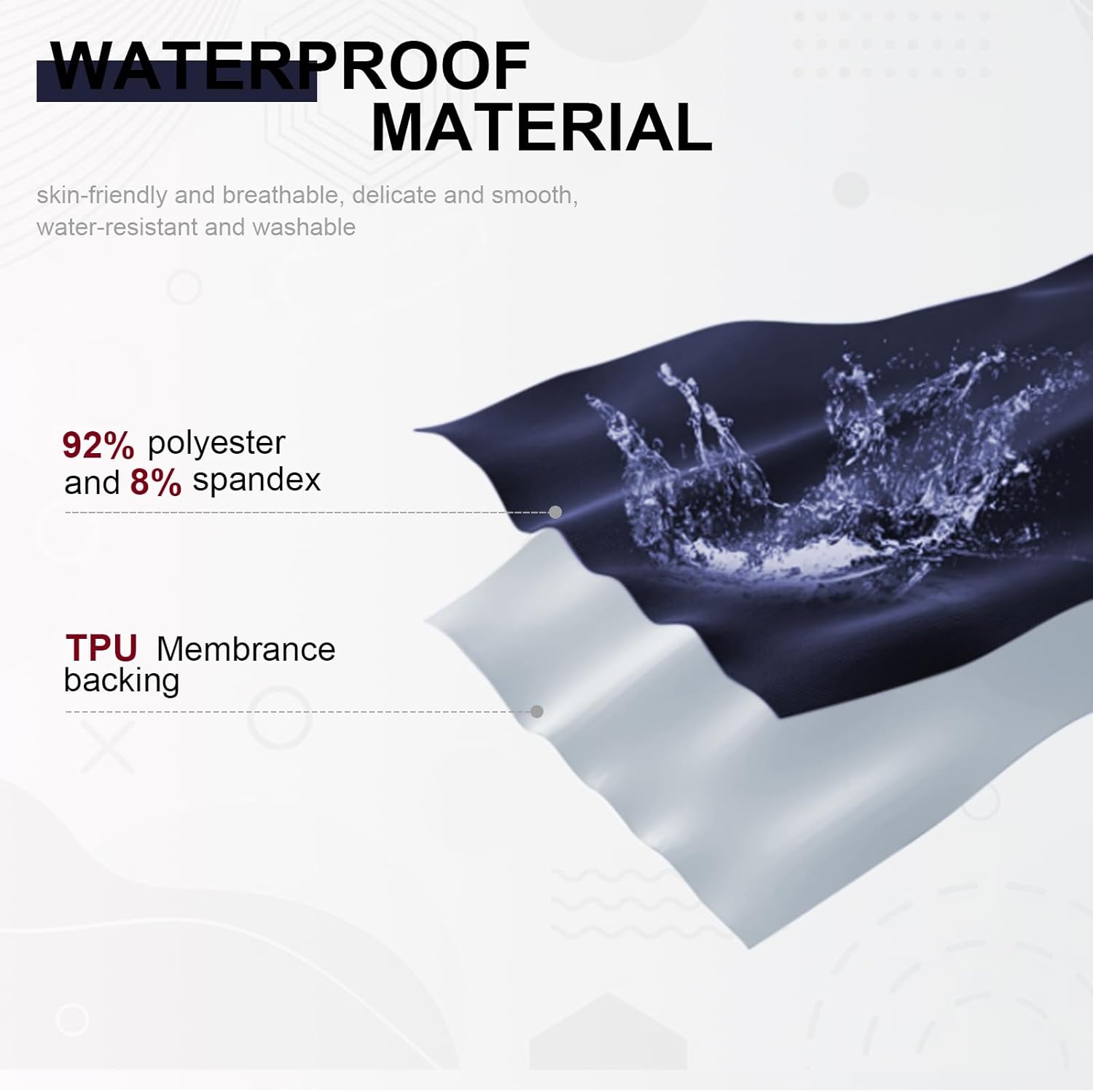 SK Studio 8Pcs Outdoor Cushion Covers Waterproof, Stretch Cushion Covers Replacement for Patio, Sofa Couch Furniture Protector Slipcovers Set, White