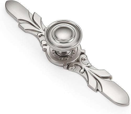 Miniatura 1 de Aandxomk - Juego de 10 herrajes para gabinete de cocina de 5.8 pulgadas, pomos de níquel cepillado con placas, puerta de armario, cajón de metal,