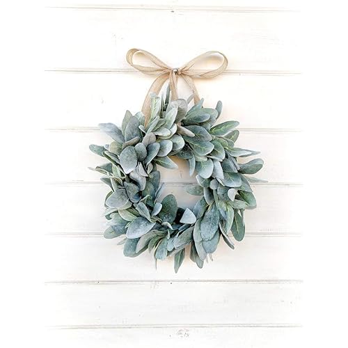 Farmhouse Wreath, Lambs Ear Wreath, Farmhouse Decor, Spring Wreath, Summer Wreath, Small Wreath, Mini Wreath, Window Wreath, Year Round Wreath, Door Decor