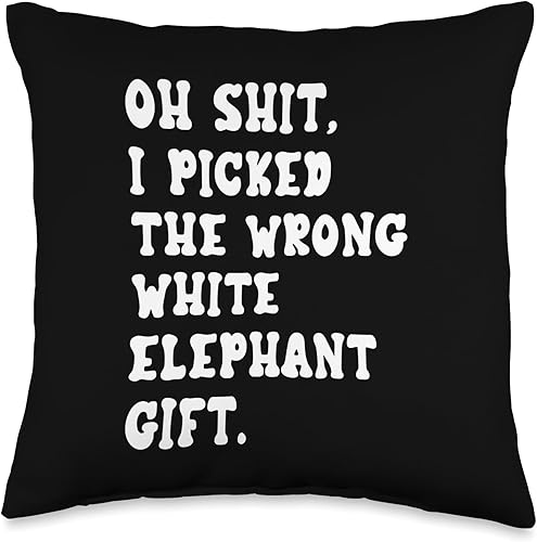 Funny Oh Shit White Elephant Gifts for Adults Humorous Oh Shit - Almohada de elefante blanco para adultos menores de 15 años 20 pulgadas 16 x 16 Funny Oh Shit White Elephant Gifts for Adults Humorous Oh Shit - Almohada de elefante blanco para adultos menores de 15 años 20 pulgadas 16 x 16