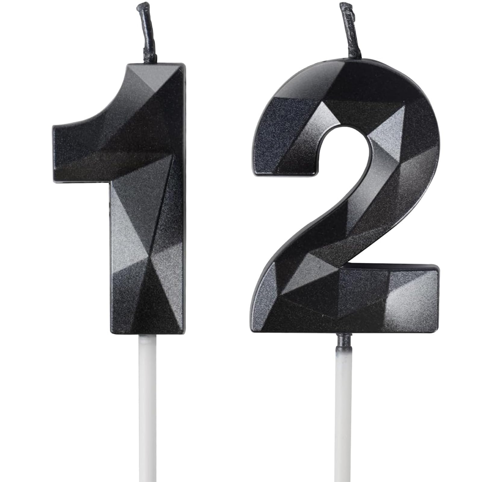Candele verdi per 12° compleanno, 3D verde numero 12