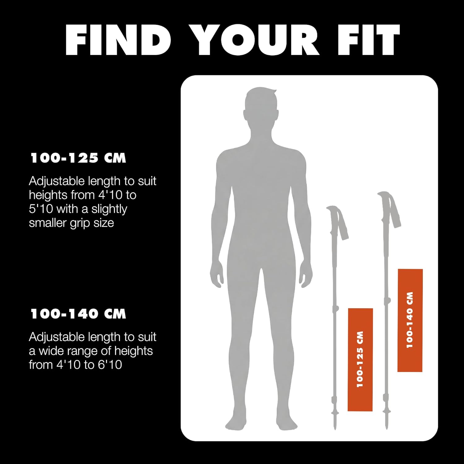 BLACK DIAMOND Trail Trekking Poles (Pair) | Lightweight Aluminum Hiking Poles | Natural, Cork, or Foam Grips | FlickLock Adjustable Shafts for All-Season Stability