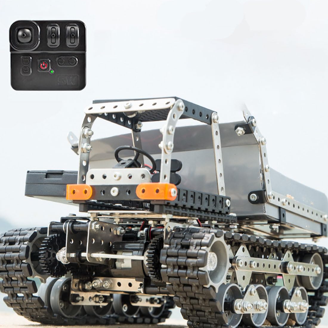 Modellino di dumper meccanico in metallo 3D RC per adulti, kit di costruzione creativo, per camion, regalo stimolante (996 pezzi)