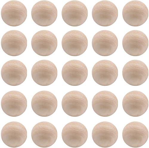 Exceart 300 bolas de madera sin terminar de 0.394 pulgadas para manualidades, cuentas de madera, bolas de cuentas sin agujero para suministros de