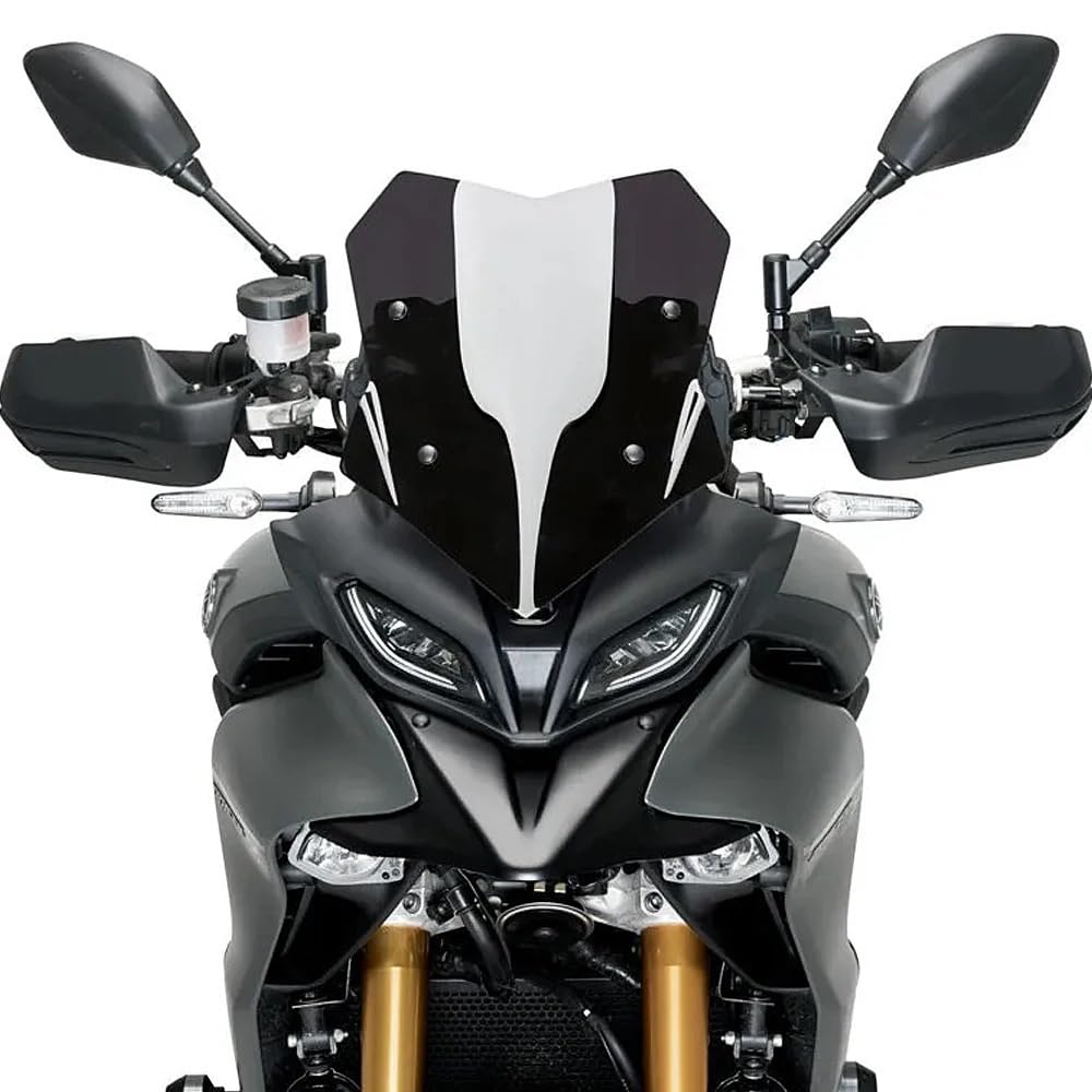Adatto per Yamaha Tracer Tracer9 GT 2022-2024 Moto Becco Naso Cono Estensione Parafango Anteriore Carenatura Winglets protezione forcella(Black)