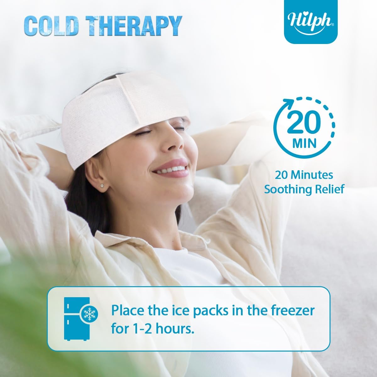 Hilph Bundle of 2 Knee Ice Pack, Gel Ice Packs for Injuries