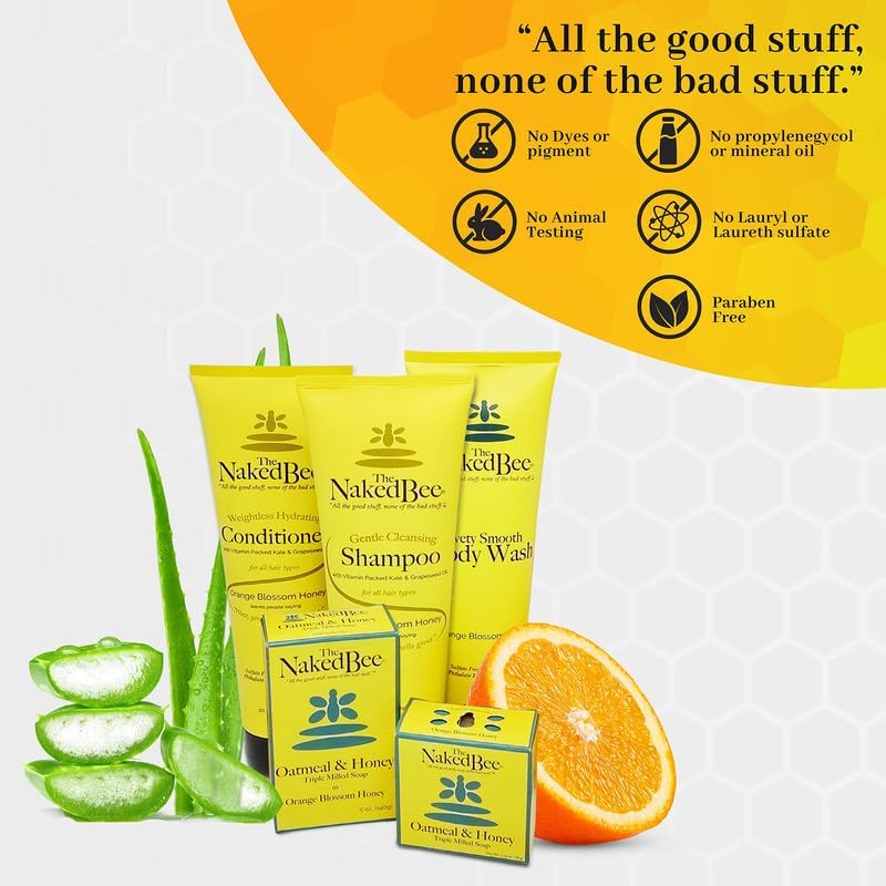 The Naked Bee Nourishing Body Lotion for All Skin Types (6.7 Fl oz) Moisture Replenishing Lotion for Dry Skin with Citron & Honey (Pack of 2)