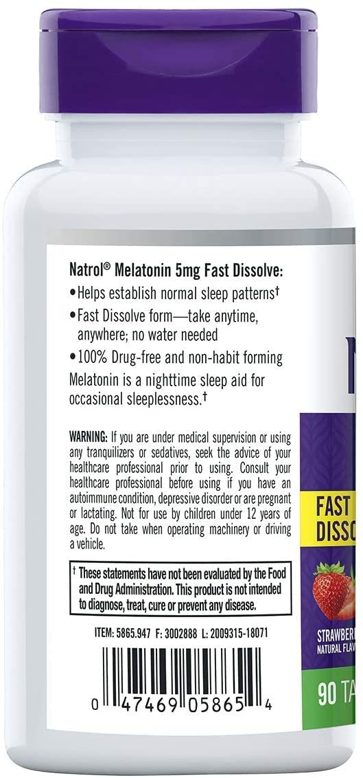 Natrol Melatonin 5mg Fst Dslv