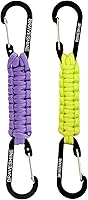 Vista 22 de BRAVESHINE Mosquetón de llavero con clip de paracord, gancho de anillo en D para lanyard, colgador para cochecito, llavero para botella de agua