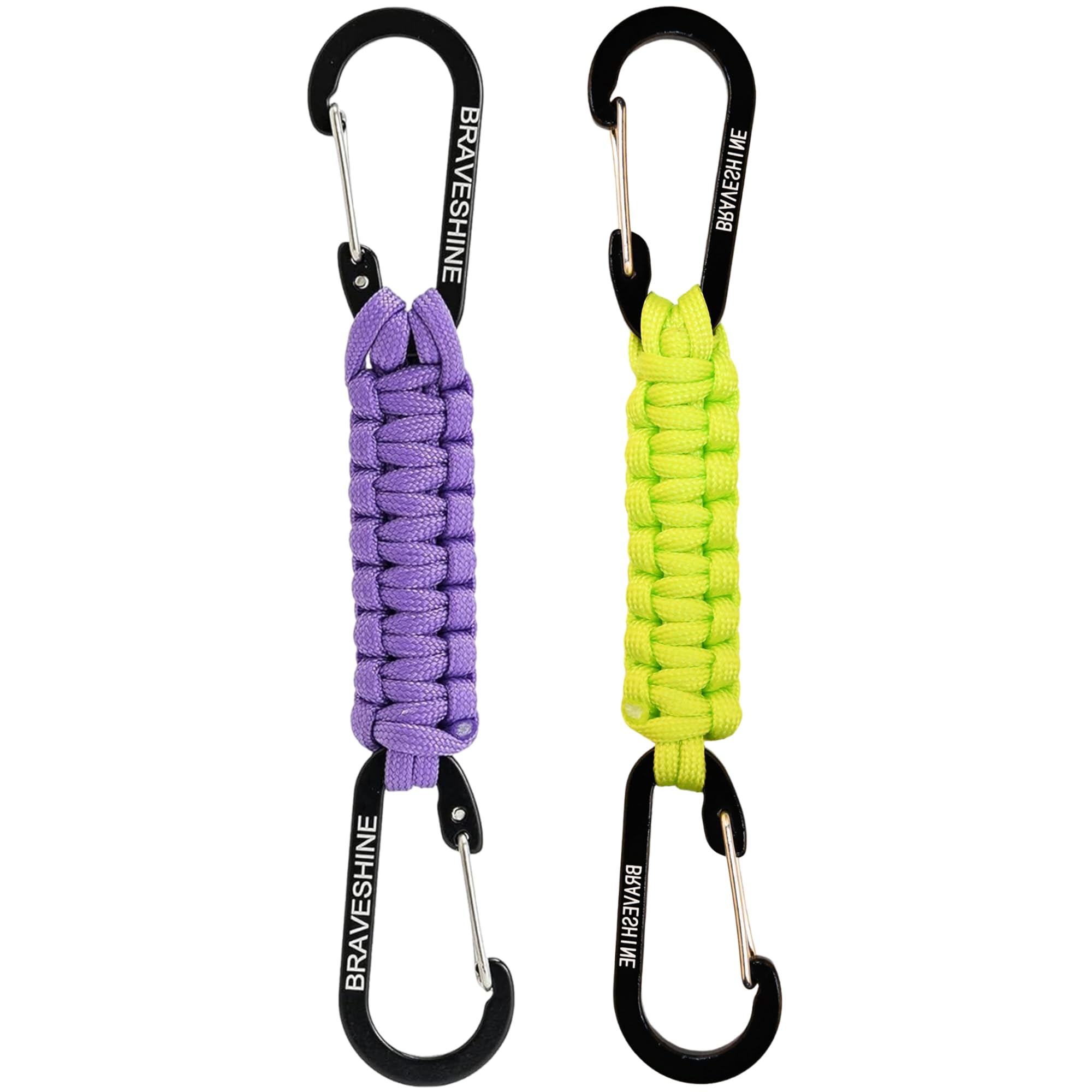 Paracord Keychain with Carabiner Clips - FREE SHIPPING -10