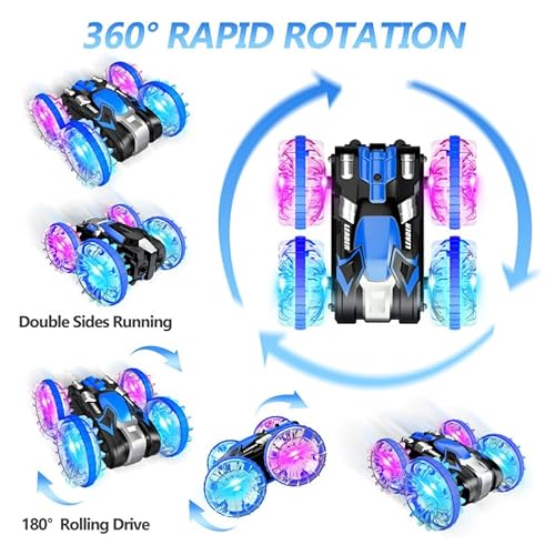 Hony 666-802B Toys For 5-12 Year Old Boys Amphibious Rc Car For Kids 2.4 Ghz Remote Control Boat Waterproof Rc Monster Truck Stunt Car 4Wd Remote Control Vehicle Boys Girls Gifts All Terrain Water Beach Pool Toy thumb #1