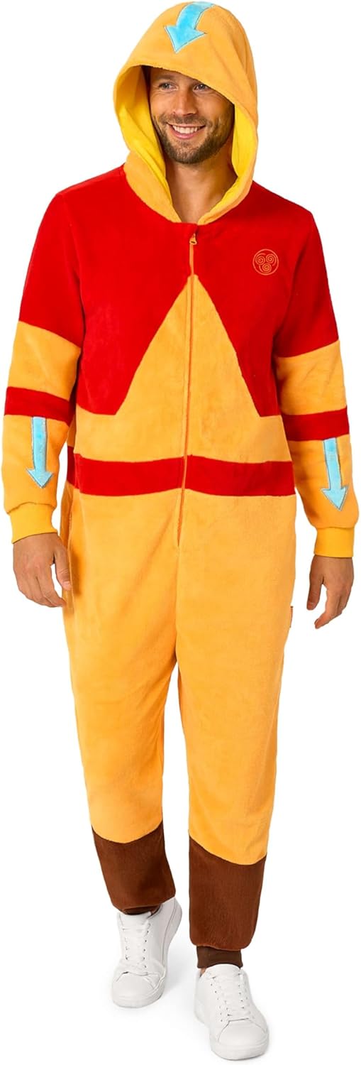 Opposuits Adult Unisex Avatar Onesie – Officially Licensed Avatar The Last Airbender Costume Pajamas