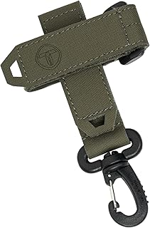 TOPTACPRO Tactical Glove Holder Strap Climbing Rope Keeper Keychain Multi-Purpose Glove Hook 500D Cordura Nylon (Ranger Green)
