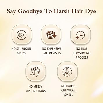 Brown Hair Dye Shampoo for Gray Hair, Hair Color Shampoo for Women and Men, Herbal Ingredients, 3 in 1 100% Gray Coverage Long-Lasting